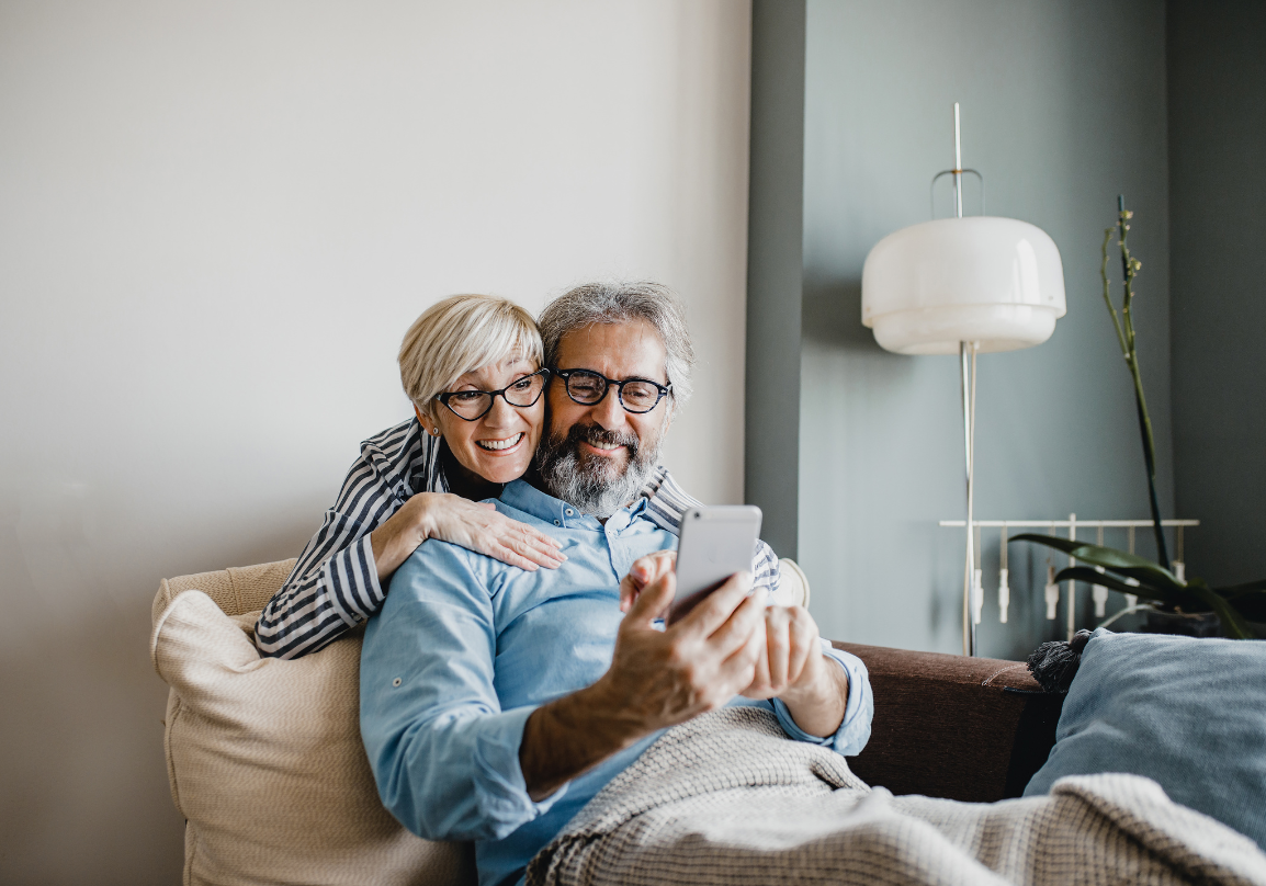A couple reviewing Medicare coverage options